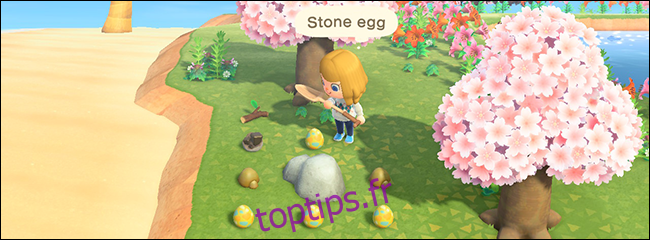 Animal Crossing New Horizons Bunny Day oeuf en pierre