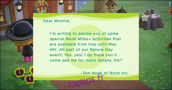 AnimalCrossing_New Horizons Nature Day Nook Miles Mail