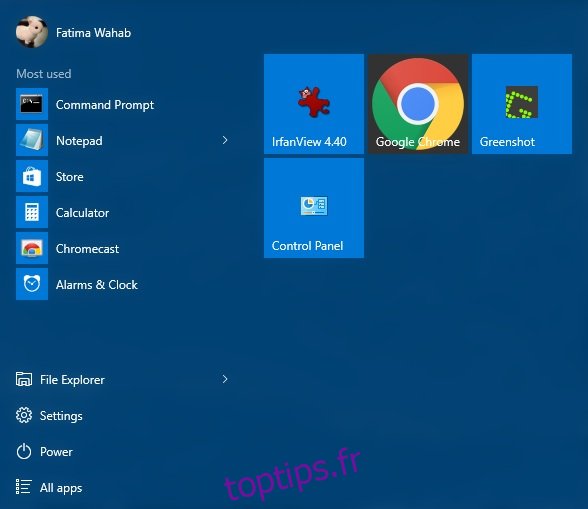 Obtenez de grandes icônes sur les tuiles d’application dans le menu Démarrer de Windows 10