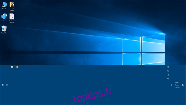 Une barre des tâches plus haute dans Windows 10