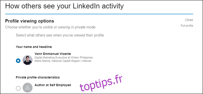 Comment les autres voient votre activité LinkedIn