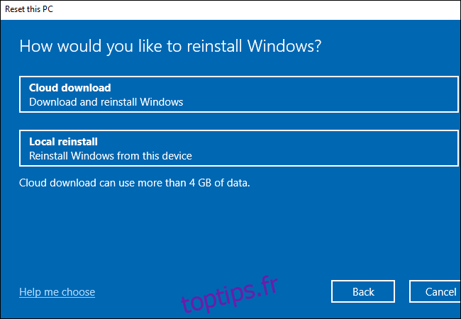 Choisir d'utiliser ou non Windows 10 