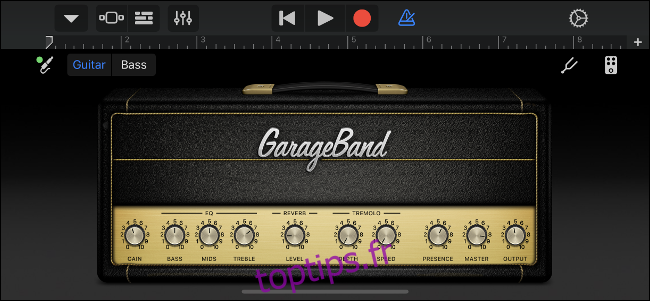 Ampli guitare virtuel GarageBand