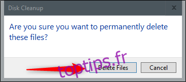 Supprimer définitivement les fichiers