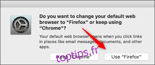 utiliser le bouton de confirmation de Firefox