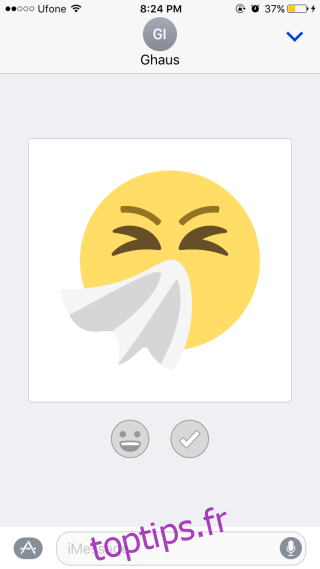 emoji sélectionné