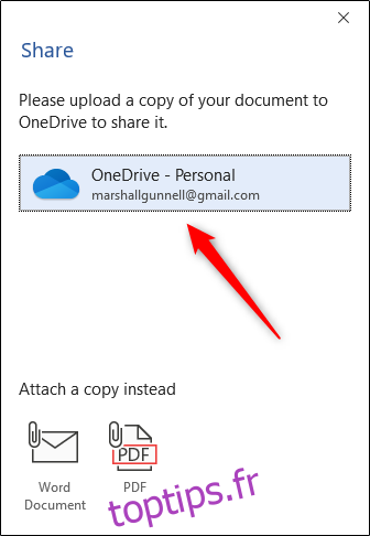 Télécharger le document sur OneDrive