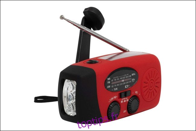 Radio à manivelle portable Aivica / chargeur USB