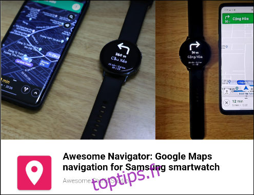 L'application Awesome Navigator sur le Samsung Store.