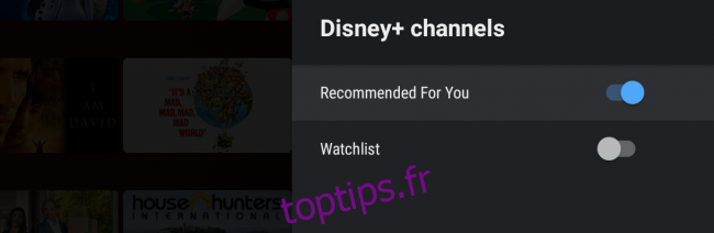 android tv ajouter disney + row