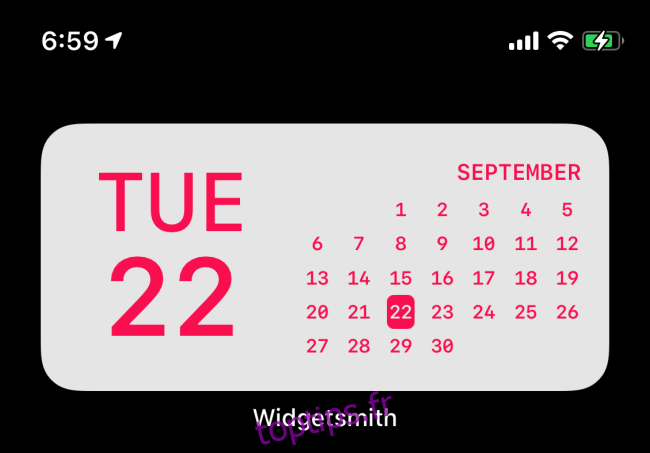 Widgetsmith Date Widget