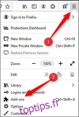 Cliquez sur le menu hamburger, puis cliquez sur