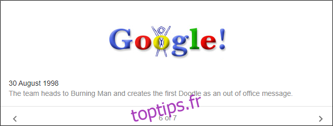 Le logo Google le 30 août 1998.