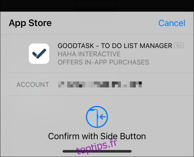 Installer l'application depuis l'App Store