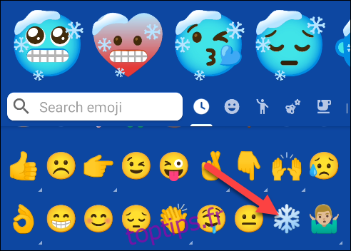 Sélectionnez le premier emoji que vous souhaitez pour votre mash-up.