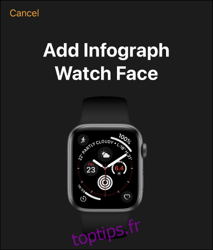 Ajouter un visage Apple Watch à vos visages