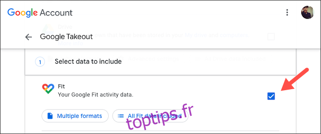 Sauvegardez les données Google Fit avec Takeout