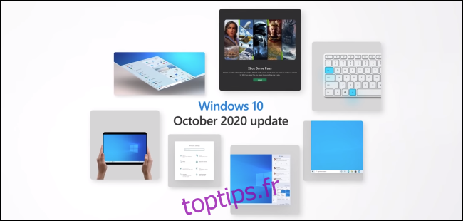Un graphique marketing de la mise à jour d'octobre de Windows 10