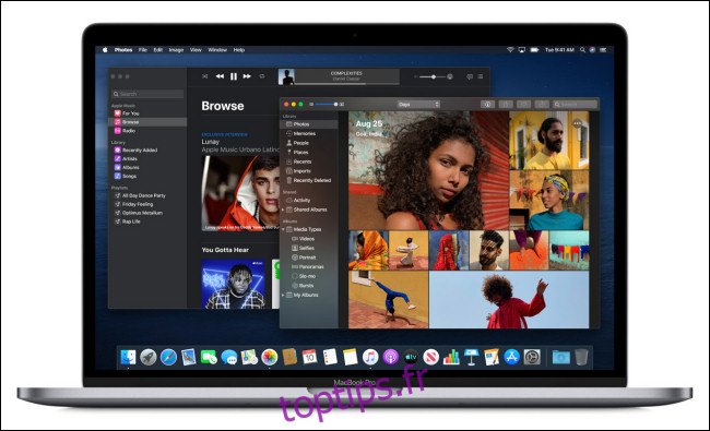 Une galerie de photos ouverte dans l'application Photos sur un MacBook Pro.