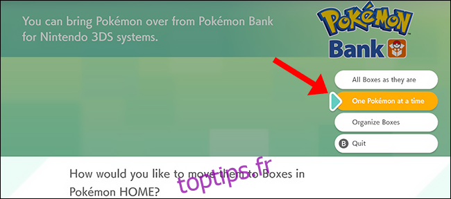 options de tri à domicile pokemon