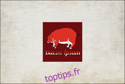 Le logo Bacon Ipsum.