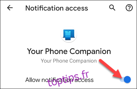 autoriser l'accès aux notifications pour votre téléphone