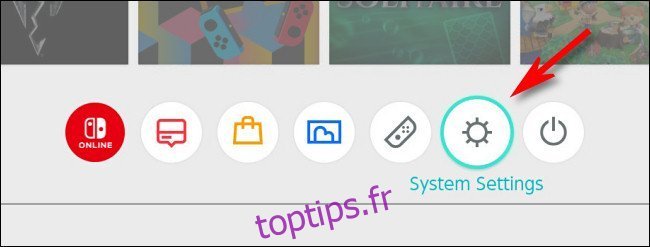 Dans le menu Switch HOME, sélectionnez le 