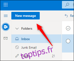 Créer un nouveau bouton e-mail
