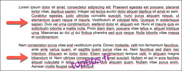 Un exemple de retraits bloqués appliqués à plusieurs paragraphes dans un document Microsoft Word