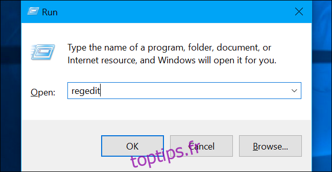 Appuyez sur Windows + R pour ouvrir 