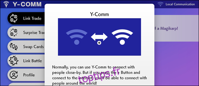 Le menu Y-Comm.