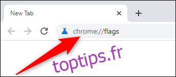 Ouvrez Chrome et visitez le menu des drapeaux