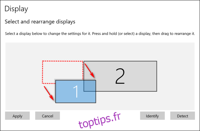Réorganiser les affichages sous Windows 10