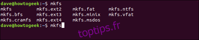 Comment utiliser la commande mkfs sous Linux
