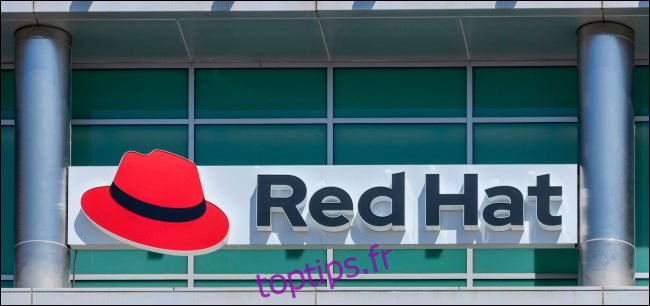 Un signe de Red Hat.