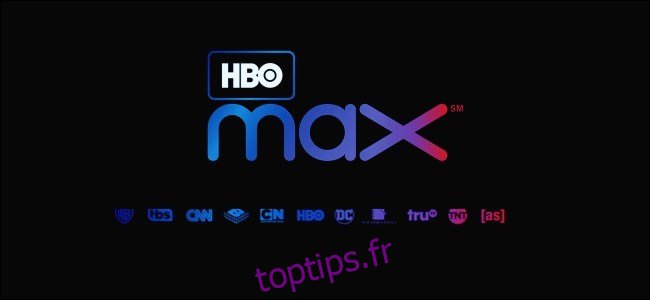 Logo HBO Max sur ordinateur portable