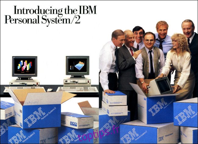Une publicité pour IBM OS / 2 dans un magazine.