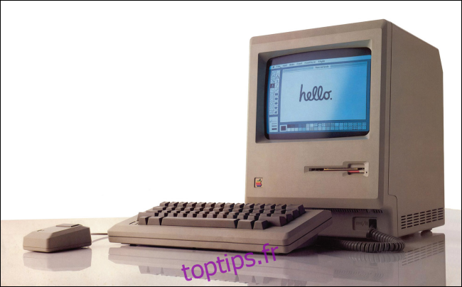 Un Macintosh original de 1984 avec 