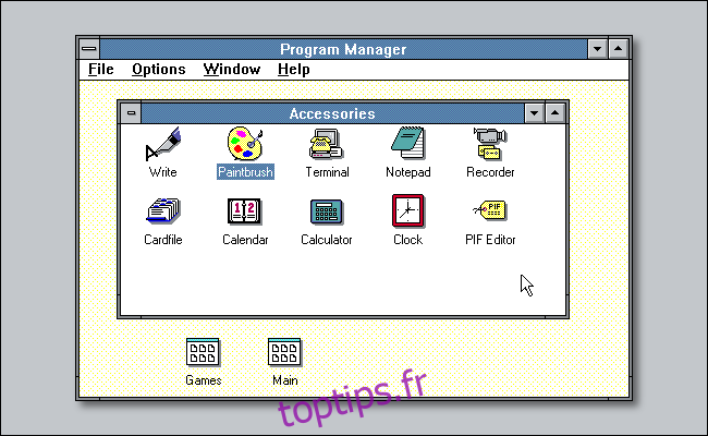 Gestionnaire de programmes Microsoft Windows 3.0