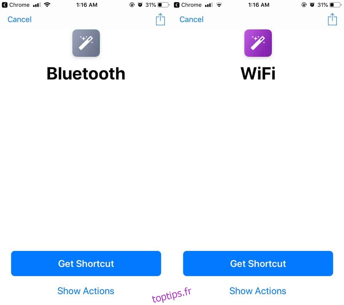 Comment désactiver Bluetooth et WiFi avec un raccourci Siri sur iOS 12