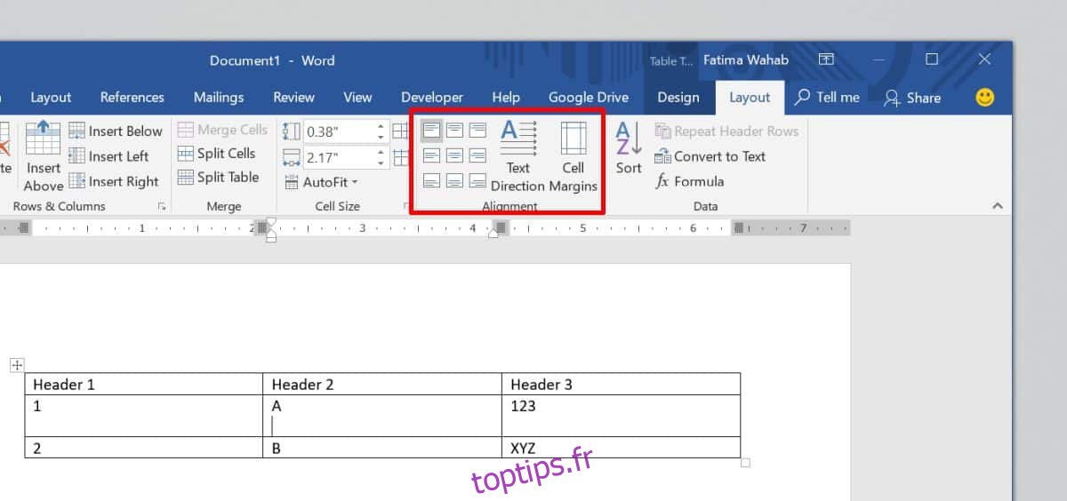 Redimensionner Un Tableau Dans Word Hauteur Lignes Et Largeur Colonnes 