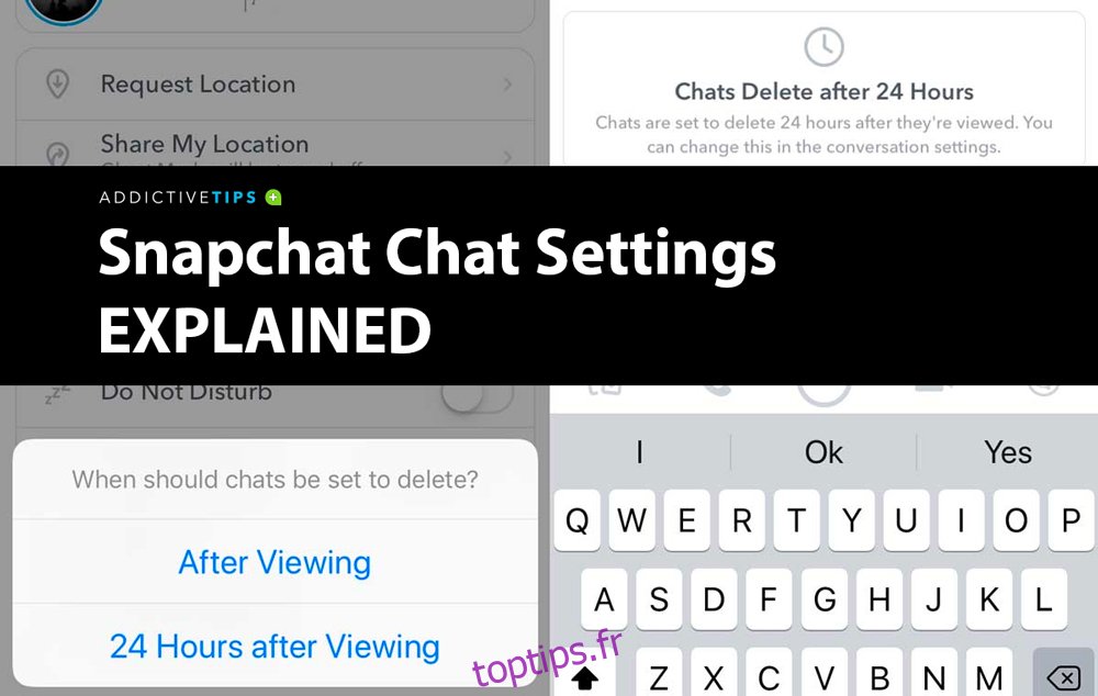 Paramètres de chat Snapchat, comment enregistrer des messages sur Snapchat