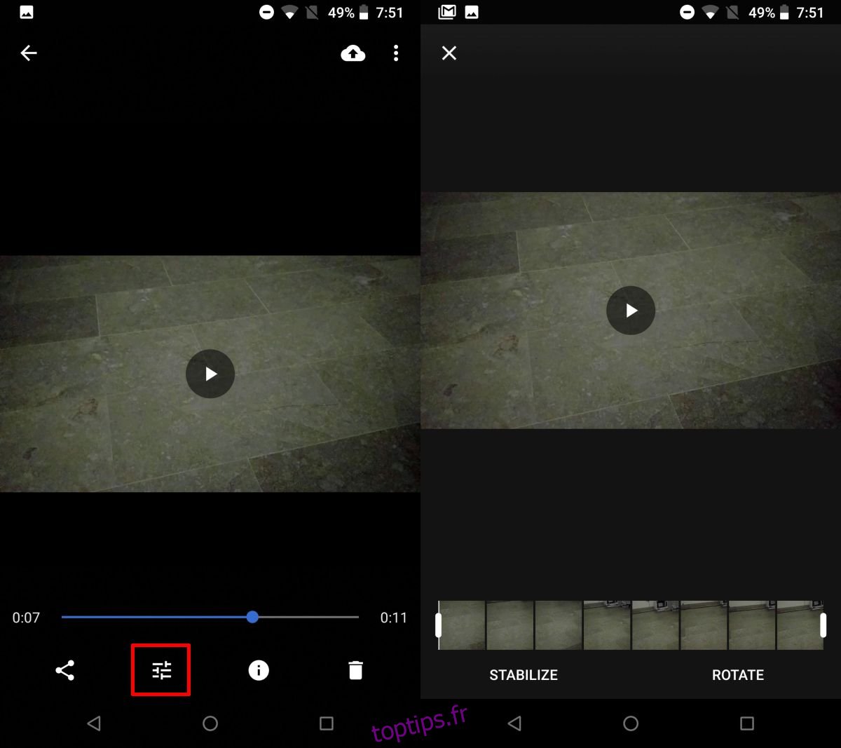 Comment stabiliser une vidéo sur Android