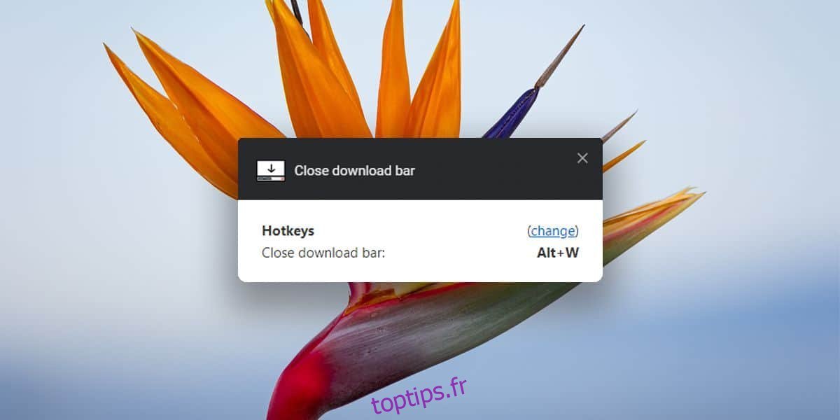 Comment fermer la barre de téléchargements Chrome avec un raccourci