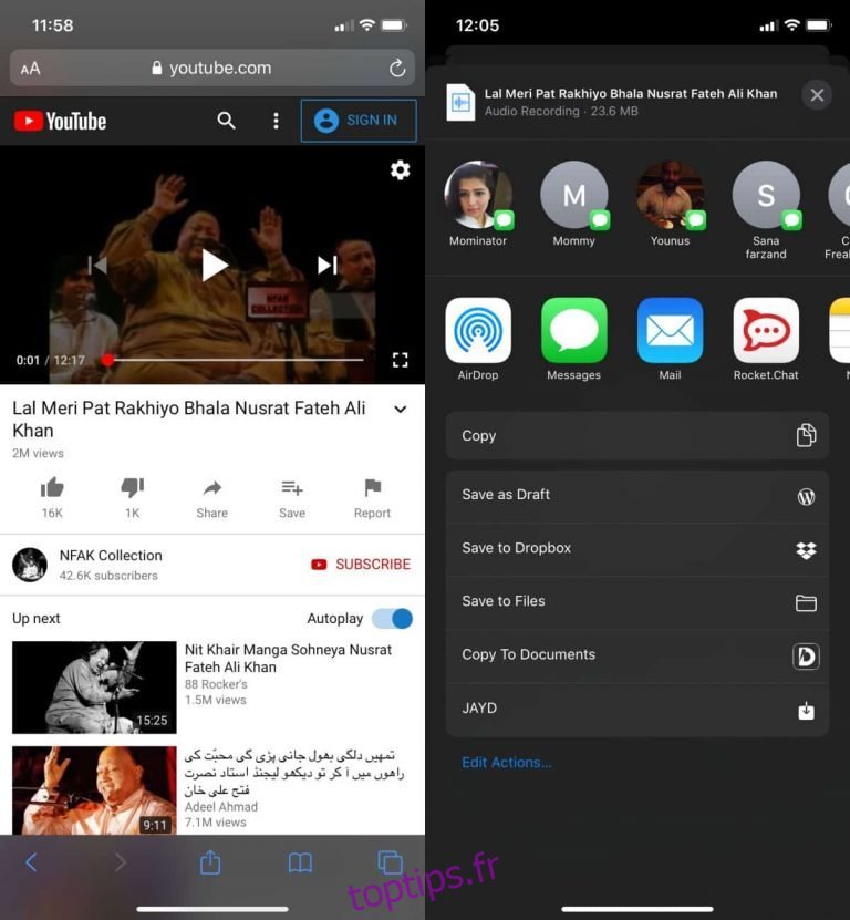 Comment télécharger des vidéos YouTube sur iOS ~ toptips.fr