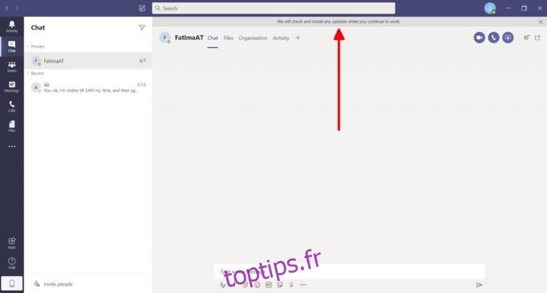 comment mettre a jour microsoft teams