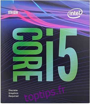 Processeur de bureau Intel Core i5-9400F 6 cœurs 4,1 GHz Turbo sans carte graphique - CPU de jeu économique - CPU de jeu économique