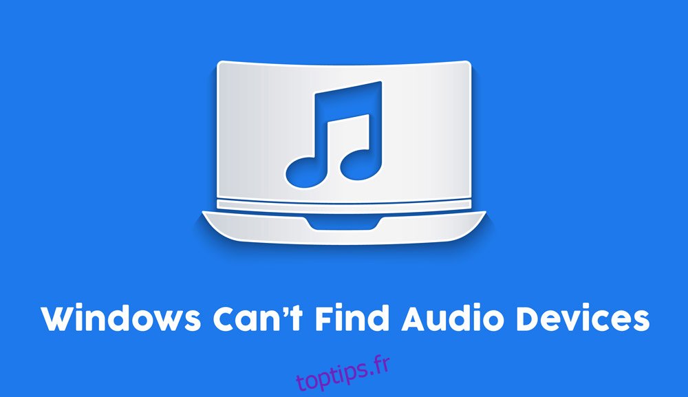 Windows ne trouve pas de périphériques audio