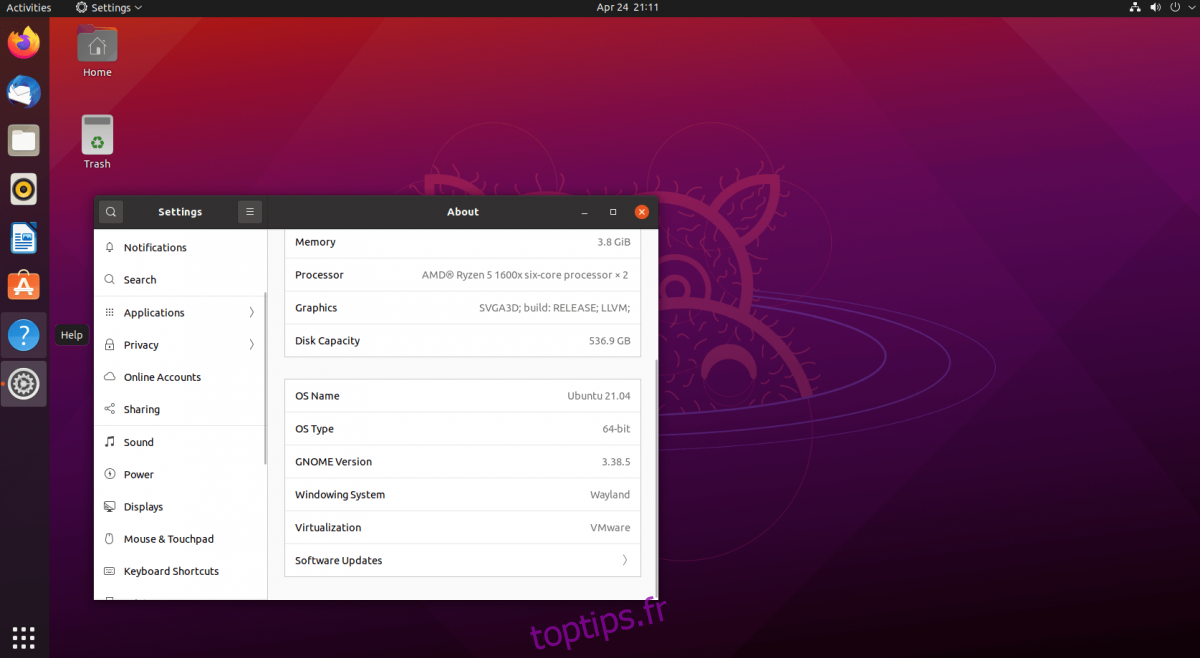 mise à niveau vers Ubuntu 21.04