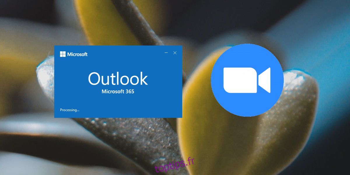 Zoom réunion dans Outlook